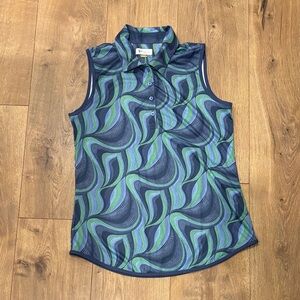 NWOT Greg Norman women's sleeveless, collared, button up golf shirt size small